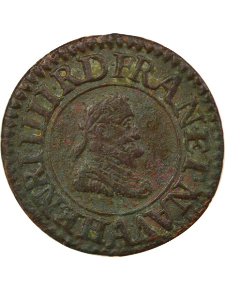 Henri III Type 1 1 denier Cuivre 1603 A - Paris