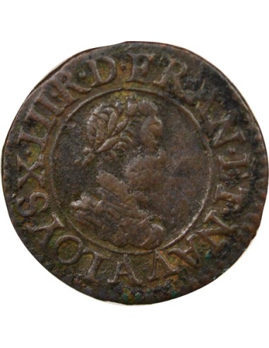 Louis XIII Type 1 1 denier Cuivre 1612 A - Paris