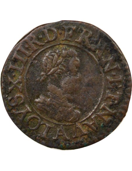 Louis XIII Type 1 1 denier Cuivre 1612 A - Paris