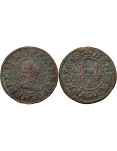 Henri III Type 1 1 denier Cuivre 1577 A - Paris