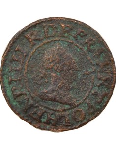 Henri III Type 1 1 denier Cuivre 1577 A - Paris 2