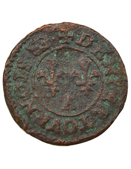 Henri III Type 1 1 denier Cuivre 1577 A - Paris