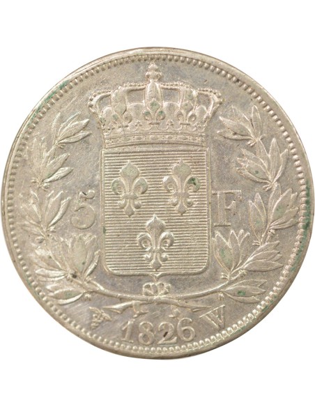 Charles X 1er Type 5 francs Argent 1826 W Lille