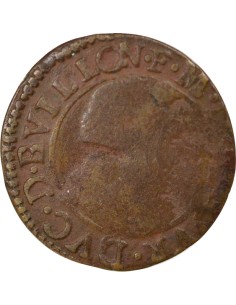 Principauté de Sedan Frédéric Maurice de la Tour d'Auvergne Type 14 1 double tournois Cuivre 1640 Sedan 2