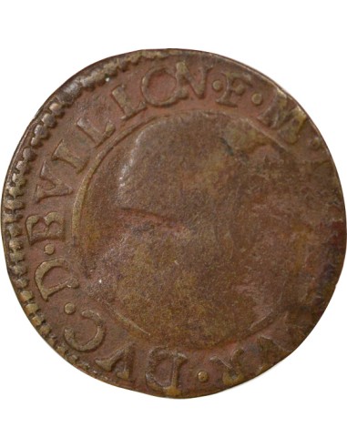 Principauté de Sedan Frédéric Maurice de la Tour d'Auvergne Type 14 1 double tournois Cuivre 1640 Sedan