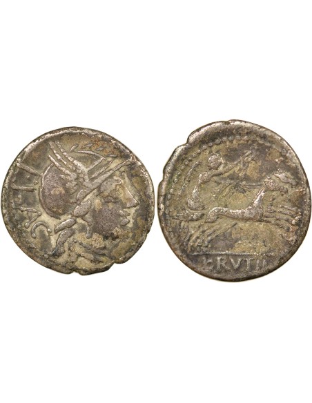 République Romaine Lucius Rutilius 1 denier Argent 77 Av JC R Rome
