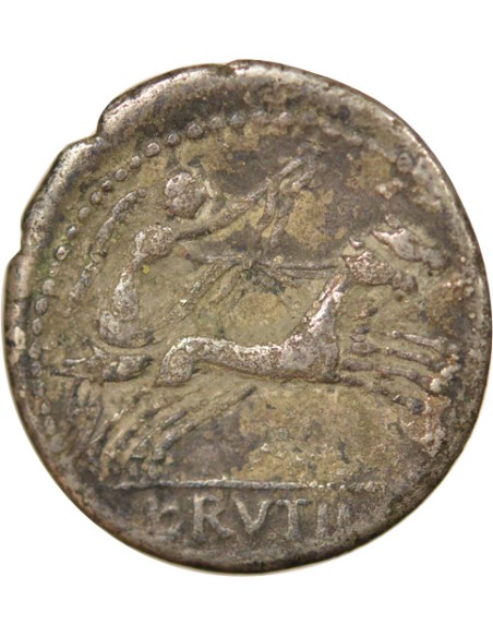 République Romaine Lucius Rutilius 1 denier Argent 77 Av JC R Rome