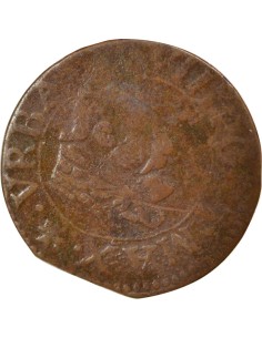 Comtat Venaissin Urbain VIII 1 double tournois Cuivre 1636 Avignon 2