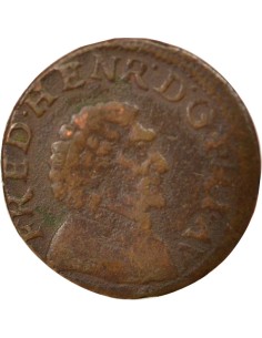 Principauté d'Orange Frédéric-Henri d'Orange-Nassau Type 4 1 double tournois Cuivre 1640 Orange 2