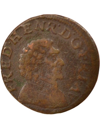 Principauté d'Orange Frédéric-Henri d'Orange-Nassau Type 4 1 double tournois Cuivre 1640 Orange