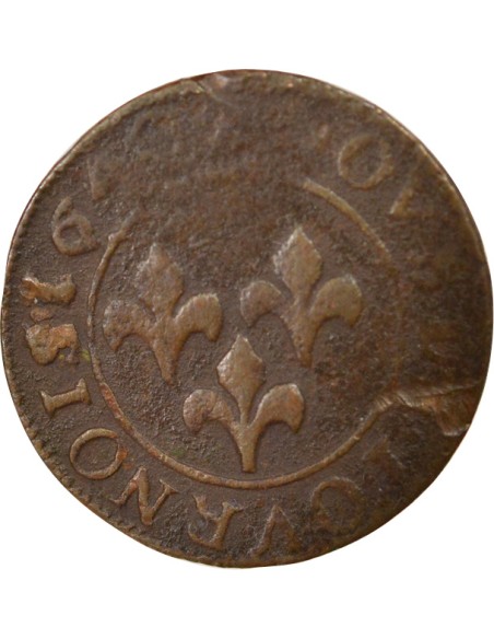 Principauté d'Orange Frédéric-Henri d'Orange-Nassau Type 4 1 double tournois Cuivre 1640 Orange