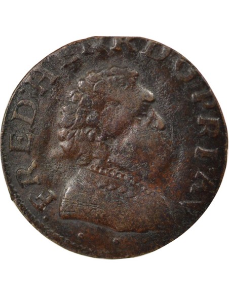 Principauté d'Orange Frédéric-Henri d'Orange-Nassau Type 4 1 double tournois Cuivre 1640 Orange