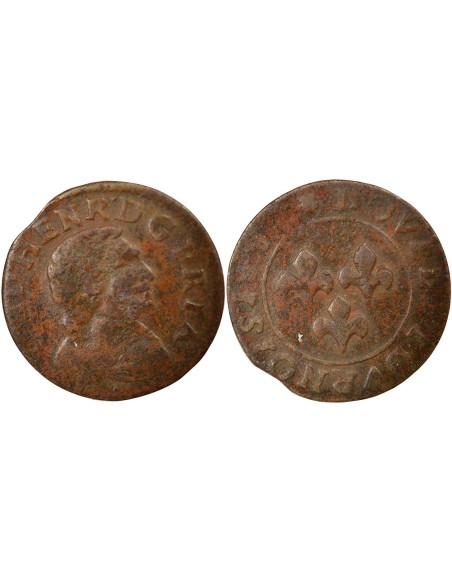 Principauté d'Orange Frédéric-Henri d'Orange-Nassau Type 5 1 double tournois Cuivre 1640 Orange