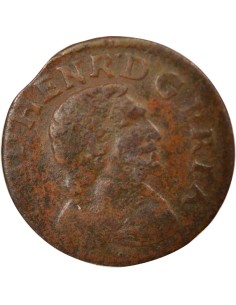 Principauté d'Orange Frédéric-Henri d'Orange-Nassau Type 5 1 double tournois Cuivre 1640 Orange 2