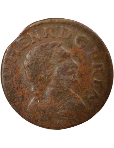 Principauté d'Orange Frédéric-Henri d'Orange-Nassau Type 5 1 double tournois Cuivre 1640 Orange