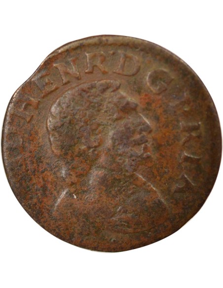 Principauté d'Orange Frédéric-Henri d'Orange-Nassau Type 5 1 double tournois Cuivre 1640 Orange