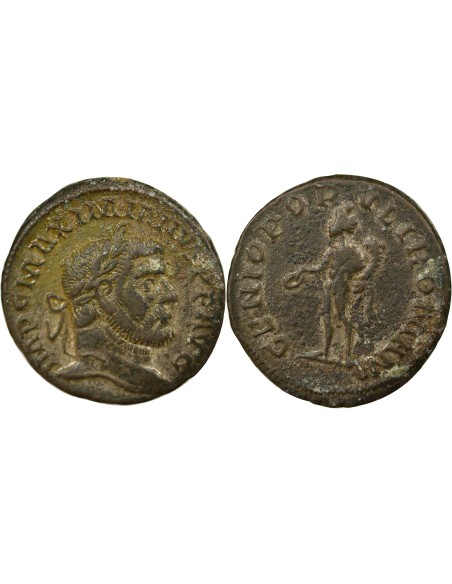 Rome Empire Maximien Hercule Génie 1 ae Cuivre 300-305 Londres