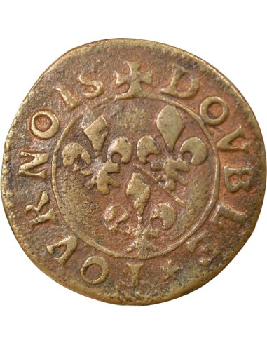Château-Regnault François de Bourbon-Conti Type 8 1 double tournois Cuivre 1605-1614  -