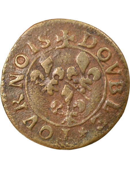 Château-Regnault François de Bourbon-Conti Type 8 1 double tournois Cuivre 1605-1614  -