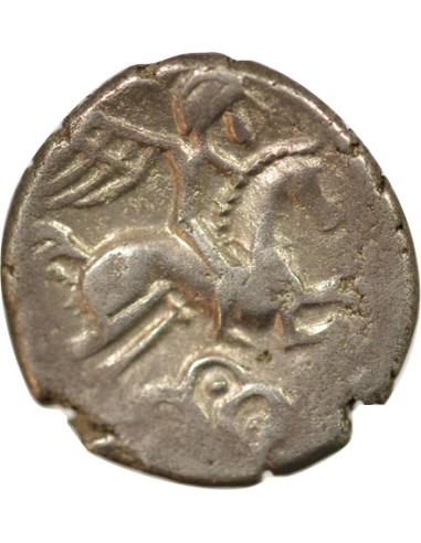 Gaule Au Cavalier ailé 1 drachme Argent 120 / 80 Av JC