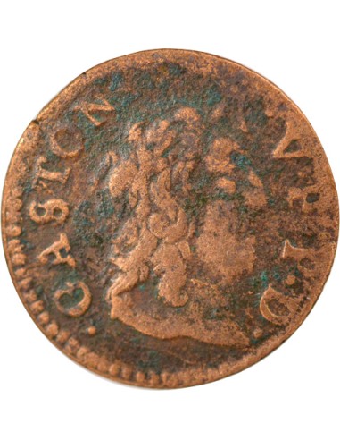 Principauté de Dombes Gaston d'Orléans Type 10 1 denier tournois Cuivre 1650 Trévoux