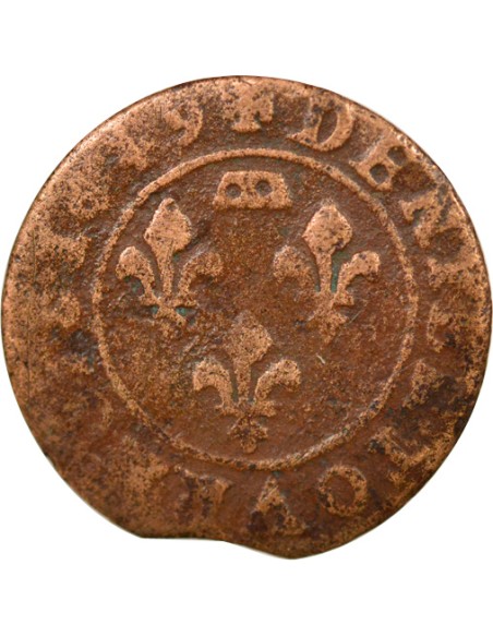 Principauté de Dombes Gaston d'Orléans Type 7 1 denier tournois Cuivre 1649 Trévoux