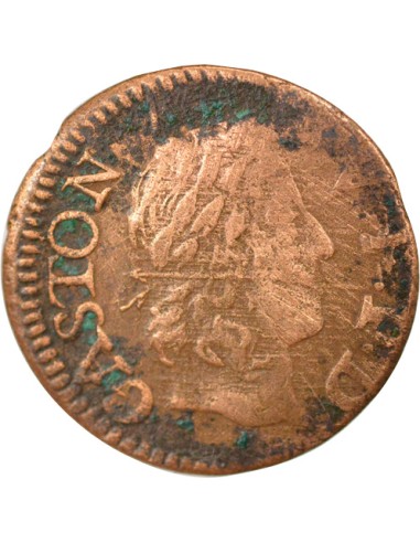 Principauté de Dombes Gaston d'Orléans Type 13 1 denier tournois Cuivre 1652 Trévoux