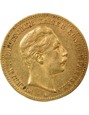 Etats Allemands (Prusse) Guillaume II de Prusse 10 mark Or 1896 A Berlin