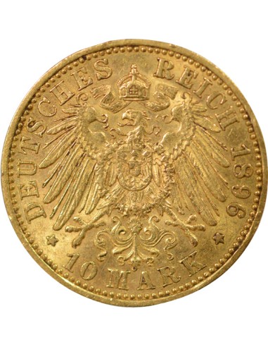 Etats Allemands (Prusse) Guillaume II de Prusse 10 mark Or 1896 A Berlin