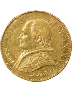 Etat Pontifical Pie IX 20 lire Or 1866 R Rome 2