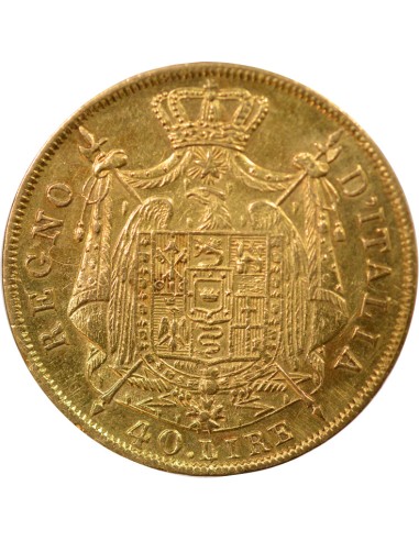 Napoléon I - 40 Lire Or - 1814 M Milan - Pièce Italie