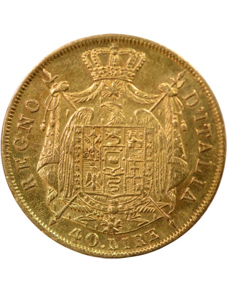 Napoléon I - 40 Lire Or - 1814 M Milan - Pièce Italie