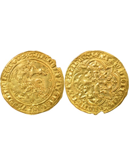 Charles VII Type 2 1 agnel d'or Or 1417-1422 A - Paris
