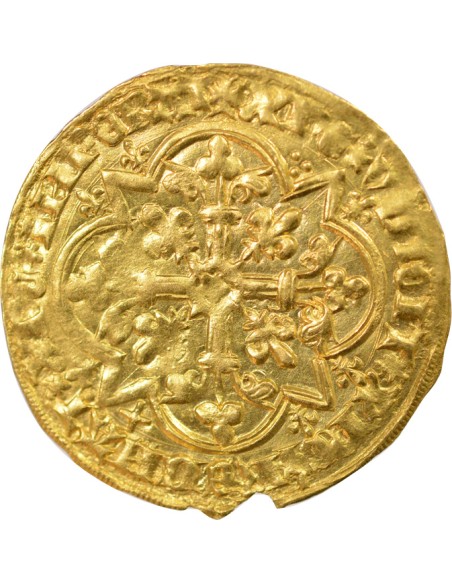 Charles VII Type 2 1 agnel d'or Or 1417-1422 A - Paris