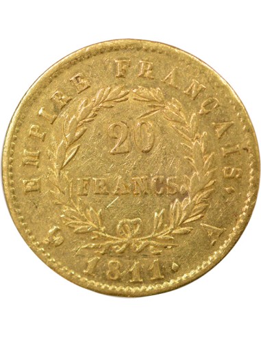 Roi d'Italie 20 francs Or 1811 A - Paris