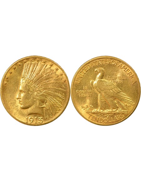 Etats Unis d'Amérique Tête d'Indien 10 dollars Or 1913 Philadelphie