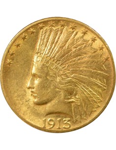 Etats Unis d'Amérique Tête d'Indien 10 dollars Or 1913 Philadelphie 2
