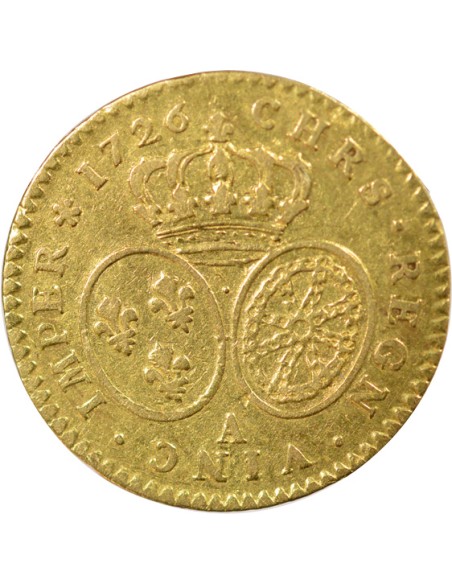 Louis XV Au Buste Habillé 1/2 louis d'or Or 1726 A - Paris