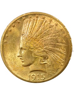Etats Unis d'Amérique Tête d'Indien 10 dollars Or 1915 Philadelphie 2