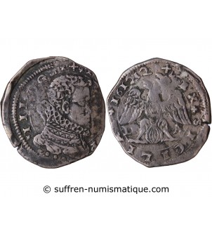 ITALIE, NAPLES, PHILIPPE II - 4 TARI ARGENT MESSINE