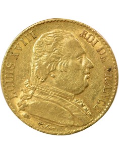 Louis XVIII Buste Habillé 20 francs Or 1815 A - Paris 2