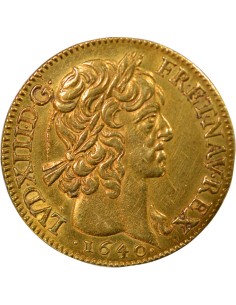 Louis XIII Aux Huit L 1 louis d'or Or 1640 A - Paris 2