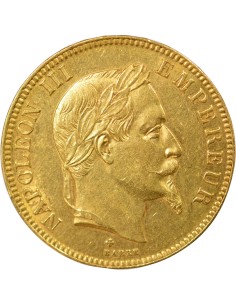 Napoléon III Tête Laurée 100 francs Or 1867 BB Strasbourg 2