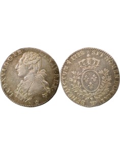 Louis XVI Au Buste Habillé 1/5 ecu Argent 1788 W Lille