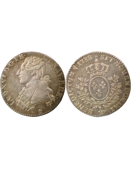 Louis XVI Au Buste Habillé 1/5 ecu Argent 1788 W Lille