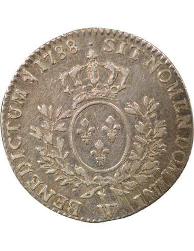 Louis XVI Au Buste Habillé 1/5 ecu Argent 1788 W Lille