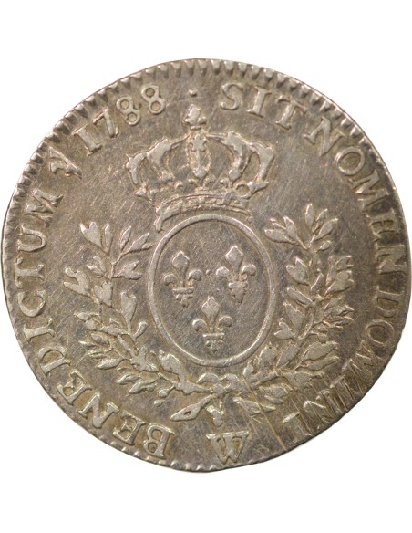 Louis XVI Au Buste Habillé 1/5 ecu Argent 1788 W Lille