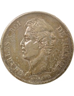 Charles X 1er Type 5 francs Argent 1829 MA Marseille 2