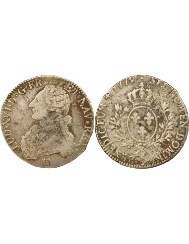 Louis XVI Aux Rameaux d'Olivier 1 ecu Argent 1779 I Limoges