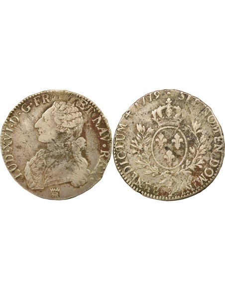 Louis XVI Aux Rameaux d'Olivier 1 ecu Argent 1779 I Limoges